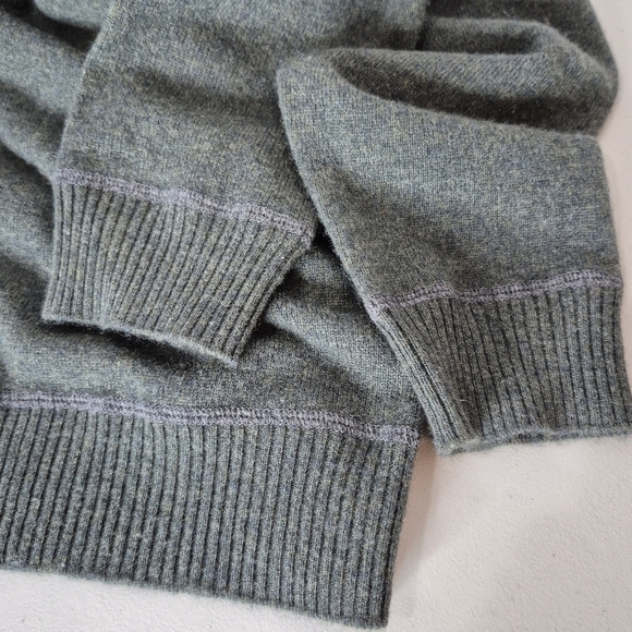 Forte Cashmere Mock Neck 1/4-Zip Sweater - Size L - Picture 7 of 10